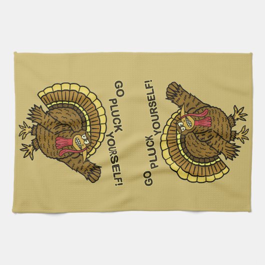 Funny Thanksgiving Turkey Pun Theedoek (Horizontaal)