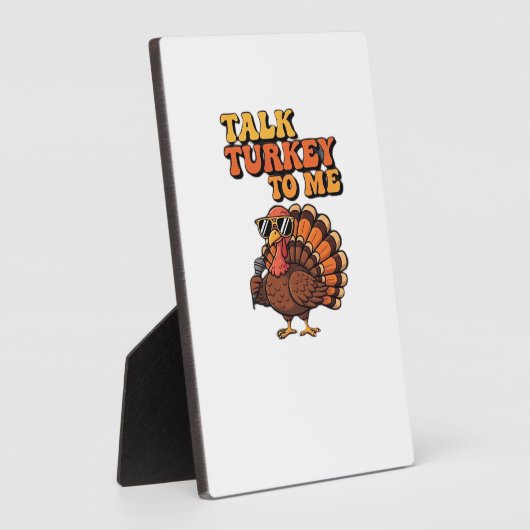 Funny Thanksgiving Turkey Retro 70s  Talk Turkey T Fotoplaat (Zijkant)
