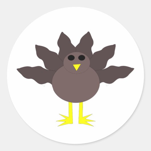 Funny Thanksgiving Turkey Stickers (Voorkant)