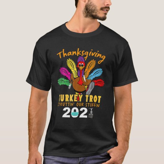Funny Thanksgiving Turkey Trot T-shirt (Voorkant)