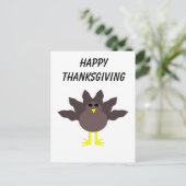 Funny Thanksgiving Turkije  Briefkaart (Staand voorkant)