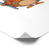 Funny Thanksgiving Turkije eet tacos Poster (Hoek)