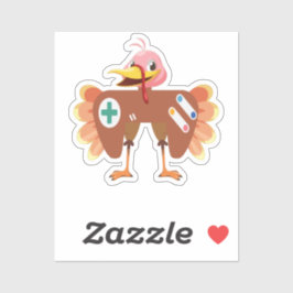 Funny Thanksgiving Turkije Gaming Controller Costu Sticker