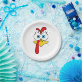 Funny Thanksgiving Turkije gezicht Papieren Bordje (Feest)