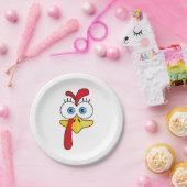 Funny Thanksgiving Turkije gezicht Papieren Bordje (Feest)