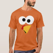 Funny Thanksgiving Turkije gezicht T-shirt (Voorkant)
