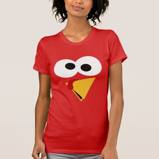 Funny Thanksgiving Turkije gezicht T-shirt (Voorkant)