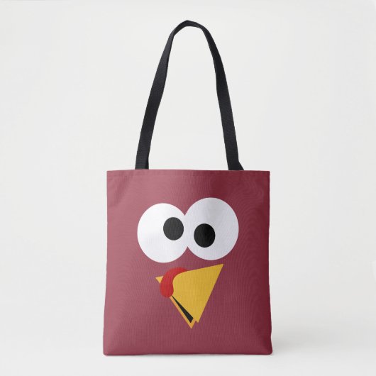 Funny Thanksgiving Turkije gezicht Tote Bag (Voorkant)