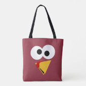 Funny Thanksgiving Turkije gezicht Tote Bag (Achterkant)