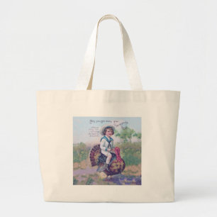 Funny Thanksgiving Turkije Grote Tote Bag