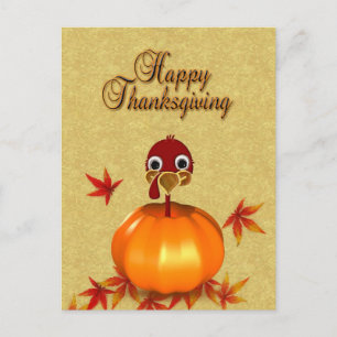 Funny Thanksgiving Turkije in het Briefkaart Pumpk