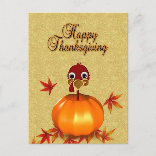 Funny Thanksgiving Turkije in het Briefkaart Pumpk (Voorkant)
