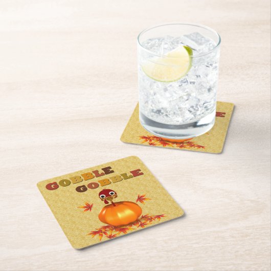 Funny Thanksgiving Turkije in het Onderzetter van (Insitu)