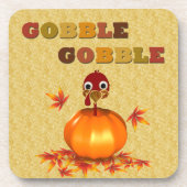 Funny Thanksgiving Turkije in Pumpkin Bier Onderzetter (Voorkant)