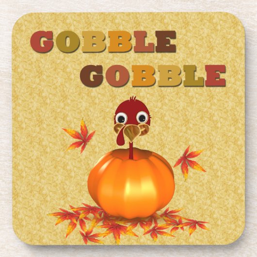 Funny Thanksgiving Turkije in Pumpkin Bier Onderzetter (Voorkant)