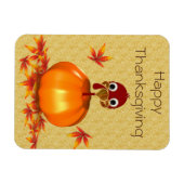 Funny Thanksgiving Turkije in Pumpkin - Magnet Magneet (Horizontaal)