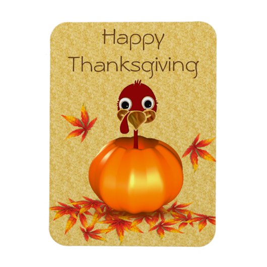 Funny Thanksgiving Turkije in Pumpkin - Magnet Magneet (Verticaal)