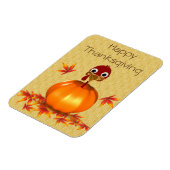 Funny Thanksgiving Turkije in Pumpkin - Magnet Magneet (Linkerzijde)