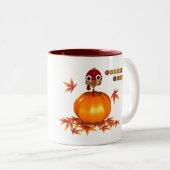 Funny Thanksgiving Turkije in Pumpkin - Mok (Voorkant rechts)