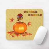 Funny Thanksgiving Turkije in Pumpkin - Mousepad Muismat (Met muis)