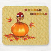 Funny Thanksgiving Turkije in Pumpkin - Mousepad Muismat (Voorkant)