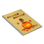 Funny Thanksgiving Turkije in Pumpkin Notitieboek (Rechterzijde)