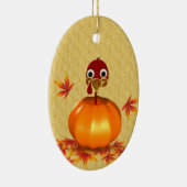 Funny Thanksgiving Turkije in Pumpkin - Ornament (Rechts)