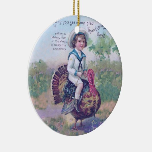 Funny Thanksgiving Turkije Keramisch Ornament (Rechts)