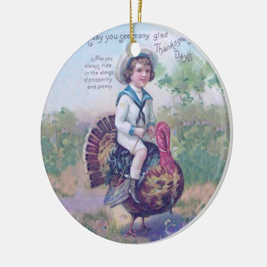 Funny Thanksgiving Turkije Keramisch Ornament (Links)