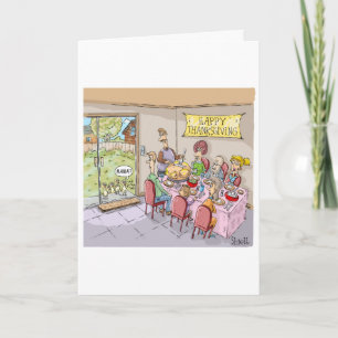 FUNNY THANKSGIVING - TURKIJE KINDEREN FEESTDAGEN KAART