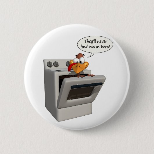 Funny Thanksgiving Turkije, knop Ronde Button 5,7 Cm (Voorkant)