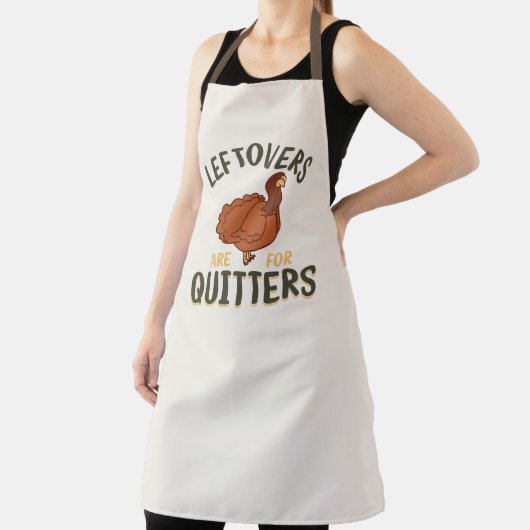 Funny Thanksgiving Turkije Leftovers Quitters Schort (Insitu)