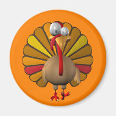 Funny Thanksgiving Turkije Magneet (Voorkant)