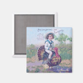 Funny Thanksgiving Turkije Magneet (Voorkant / Achterkant)