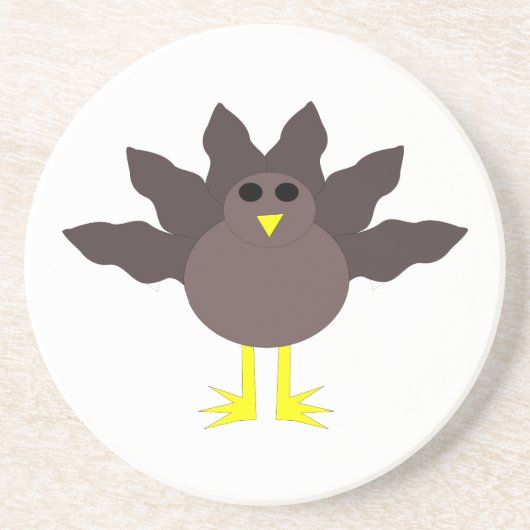 Funny Thanksgiving Turkije Onderzetters (Voorkant)