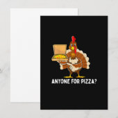 Funny Thanksgiving Turkije Pizza Mannen Kinder jon Kaart (Voorkant / Achterkant)