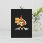 Funny Thanksgiving Turkije Pizza Mannen Kinder jon Kaart (Staand voorkant)