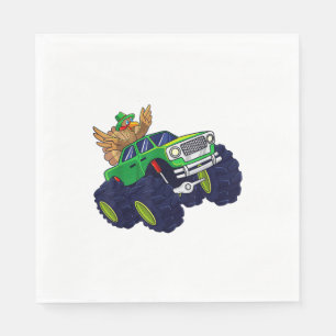 Funny Thanksgiving Turkije Riding Monster Truck Bo Servet