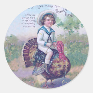 Funny Thanksgiving Turkije Ronde Sticker