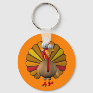 Funny Thanksgiving Turkije Sleutelhanger
