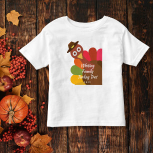 Funny Thanksgiving Turkije trot familie aan Kinder Shirts