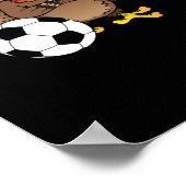 Funny Thanksgiving Turkije Voetbal Soccer Gift Poster (Hoek)