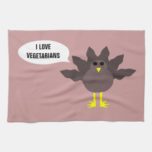 Funny Thanksgiving Turkse vegetariërs Theedoek