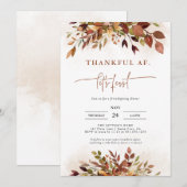 Funny Thanksgiving Uitnodiging Friendsgiving Dinne (Voorkant / Achterkant)