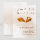 Funny Thanksgiving Uitnodiging Friendsgiving Dinne (Voorkant / Achterkant)