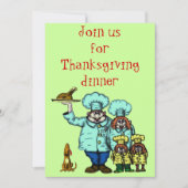 Funny Thanksgiving-uitnodigingskaart Kaart (Voorkant)