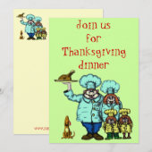 Funny Thanksgiving-uitnodigingskaart Kaart (Voorkant / Achterkant)
