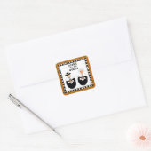 Funny Thanksgiving Vierkante Sticker (Envelop)