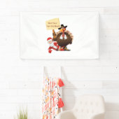 Funny Thanksgiving Wacht je beurt Fat Boy Funny SA Spandoek (Insitu)