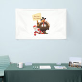 Funny Thanksgiving Wacht je beurt Fat Boy Funny SA Spandoek (Beurs)